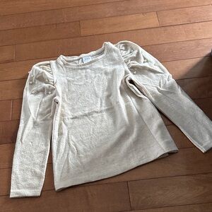 Zara Cream Kids Sweater with Pearl Accents